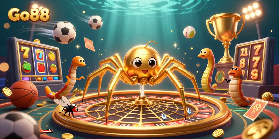 Experience Go88's thrilling betting action with a lively roulette wheel and dynamic casino elements.