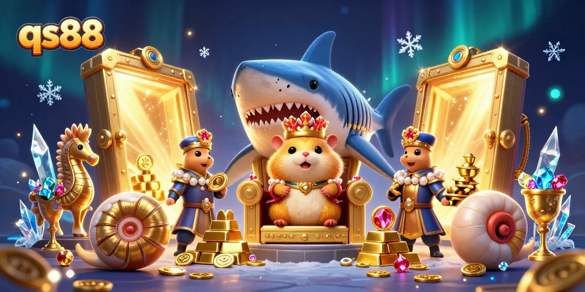 Experience the thrilling world of qs88 with a golden hamster king and riches galore in a vivid casino adventure.