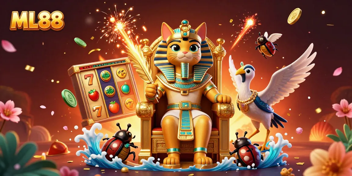 Experience the excitement of ML88 slots with vibrant characters and dynamic casino elements.