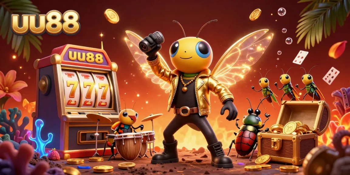 Experience thrilling gameplay with uu88 in a vibrant casino-themed illustration featuring a playful escape into winning.
